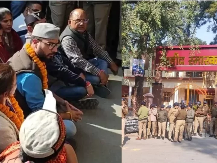 मूल निवास, भू कानून की मांग को लेकर अनशन, पुलिस ने शहीद स्मारक के गेट पर जड़ा ताला