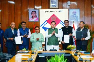 सीएम धामी की उपस्थिति में सचिवालय में किये गये तीन महत्वपूर्ण समझौते
