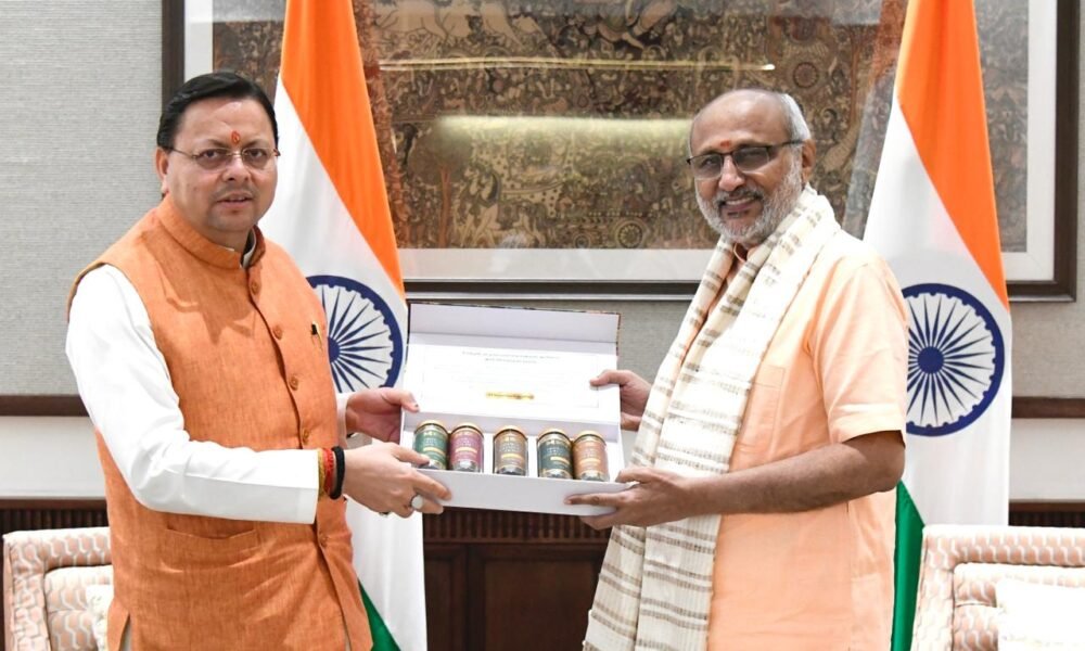 उत्तराखंड के मुख्यमंत्री धामी ने उपराष्ट्रपति सी. पी. राधाकृष्णन से की शिष्टाचार भेंट