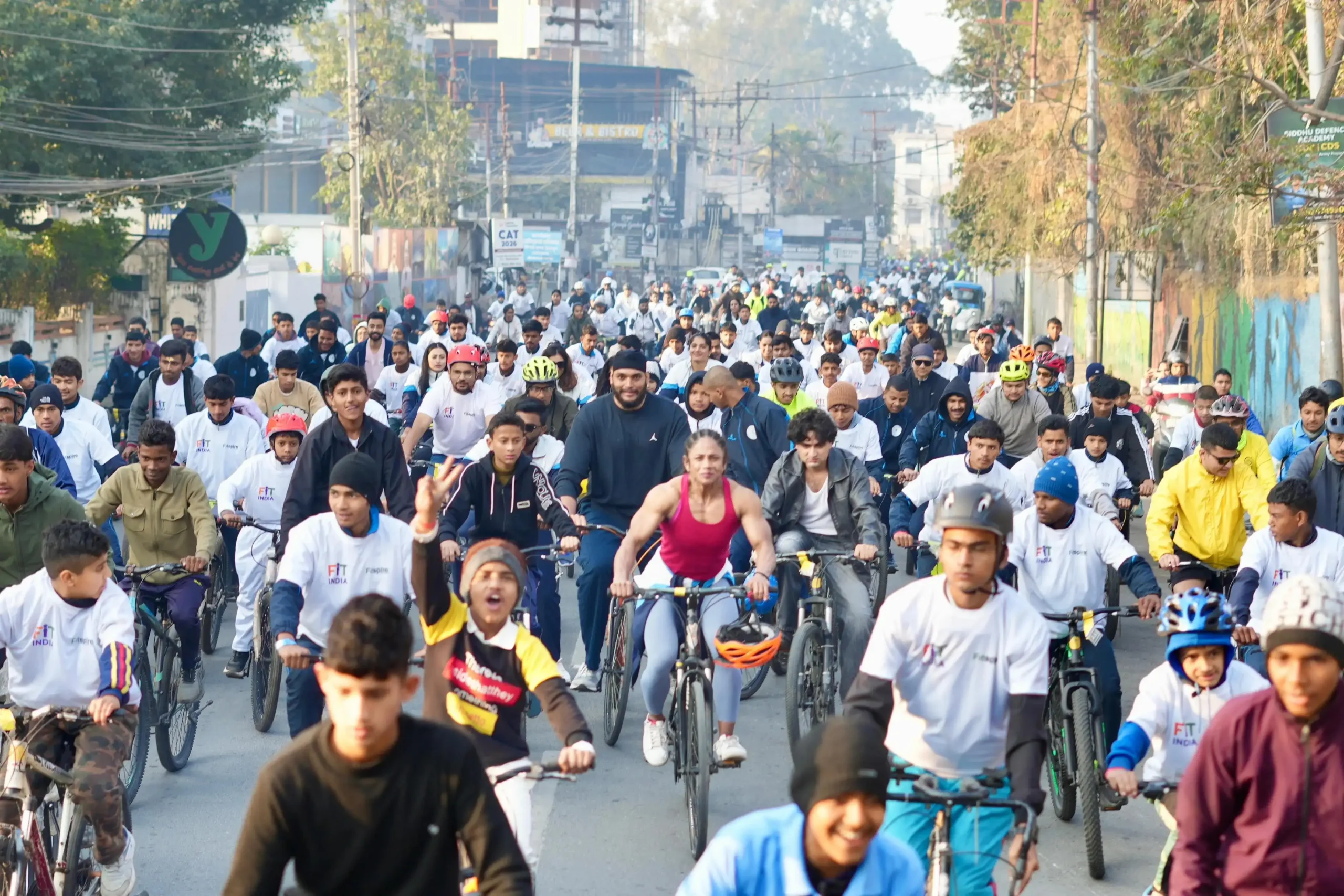 परेड ग्राउंड में दिखा ‘टू फिट टू क्विट’ का जज्बा, फिटनेस बनी कम्युनिटी सेलिब्रेशन