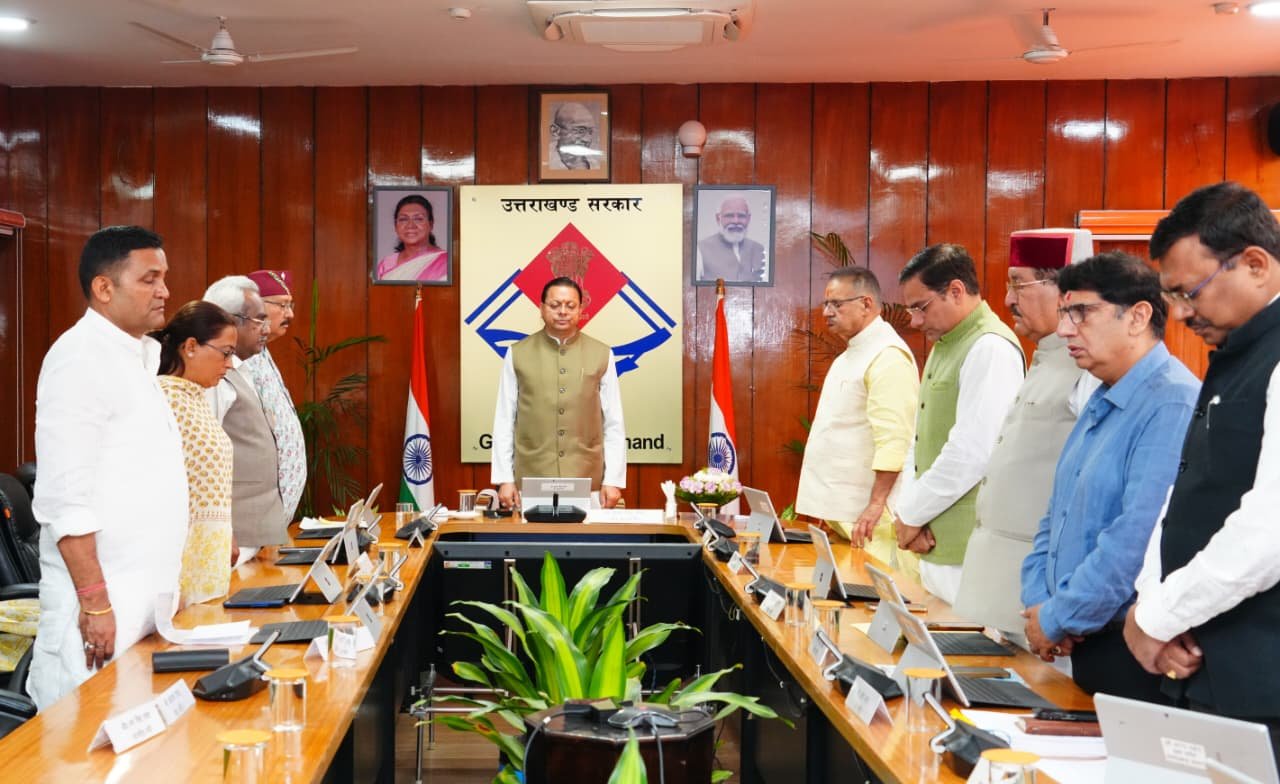 मंत्रिमंडल की बैठक में उत्तराखण्ड के पूर्व मुख्यमंत्री खंडूड़ी व जसपाल राणा को श्रद्धांजलि