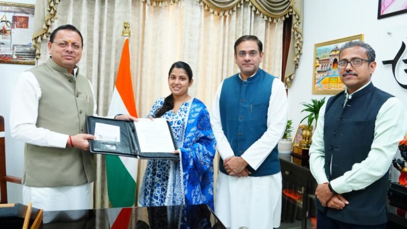 मुख्यमंत्री धामी से सपना राणा ने की मुलाकात, सरकारी योजना के अंतर्गत जर्मन भाषा प्रशिक्षण प्राप्त कर विदेश में पाई नौकरी