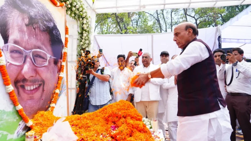 केन्द्रीय राजनाथ सिंह व सीएम धामी ने स्व जसपाल राणा के त्रयोदशी संस्कार मे पहुंच, दी भावभीनी श्रद्धांजलि